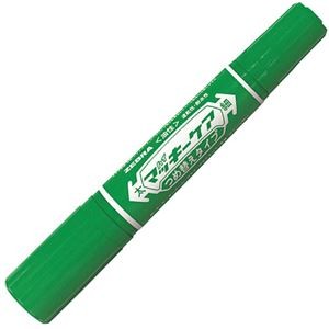 (まとめ) ゼブラ 油性マーカー ハイマッキーケア つめ替えタイプ 太字+細字 緑 YYT5-G 1本 【×40セット】
