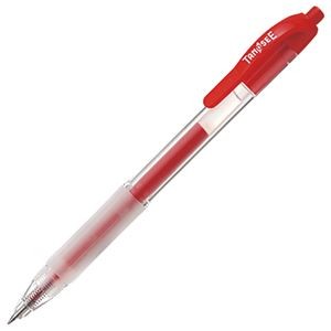 （まとめ） TANOSEE ノック式ゲルインクボールペン 0.5mm 赤 1本 【×60セット】