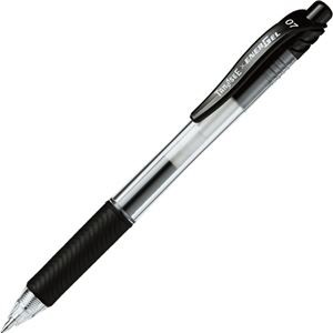 （まとめ） TANOSEE ノック式ゲルインクボールペン 0.7mm 黒 1本 【×80セット】