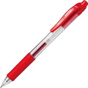 （まとめ） TANOSEE ノック式ゲルインクボールペン 0.7mm 赤 1本 【×80セット】