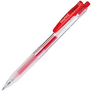 （まとめ） TANOSEE ノック式ゲルインクボールペン（バインダークリップ） 0.5mm 赤 1本 【×80セット】