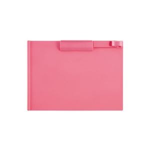 （まとめ） TANOSEE クリップボード A4ヨコ ピンク 1枚 【×15セット】