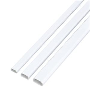 (まとめ) エレコム フラットモール テープ付 幅17mm×長さ1m ホワイト LD-GAF1/WH 1本 【×15セット】