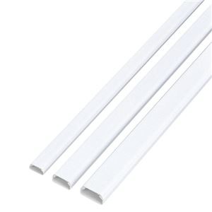 (まとめ) エレコム フラットモール テープ付 幅26mm×長さ1m ホワイト LD-GAF3/WH 1本 【×10セット】