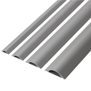 （まとめ） エレコム 床用モール 幅60mm×長さ1m グレー LD-GA1407／LG 1本 【×10セット】