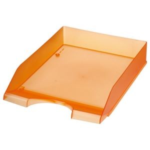 (まとめ) クルーズ スケルトンカラーレタートレー A4タテ オレンジ LT-500OR 1個 【×10セット】