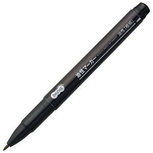 （まとめ） TANOSEE キャップ式油性マーカー シングル 極細 黒 1セット（10本） 【×10セット】