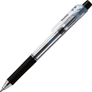 （まとめ） TANOSEE ノック式油性ボールペン ロング芯タイプ 1.0mm 黒 1本 【×60セット】