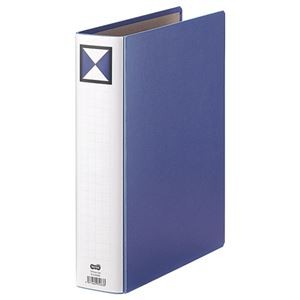 （まとめ） TANOSEE 両開きパイプ式ファイル A4タテ 500枚収容 背幅66mm 青 1冊 【×10セット】