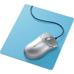 (まとめ) サンワサプライ ずれないマウスパッド ブルー MPD-NS1BL 1枚 【×4セット】