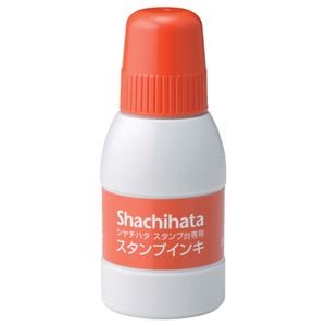 (まとめ) シヤチハタ スタンプ台専用補充インキ 40ml 朱色 SGN-40-OR 1個 【×10セット】
