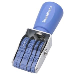 （まとめ） シヤチハタ 回転ゴム印 エルゴグリップ 欧文日付 4号 ゴシック体 NFD-4G 1個 【×4セット】