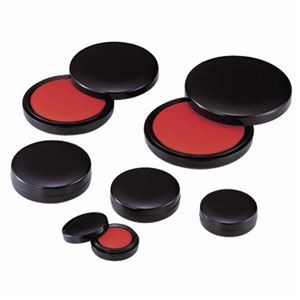 （まとめ） シヤチハタ 朱肉 エコス 60号 直径64mm MG-60EC 1個 【×5セット】