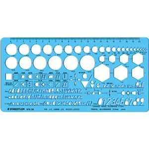 (まとめ) ステッドラー テンプレート 機械・記号定規 976 39 1枚 【×4セット】