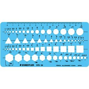 (まとめ) ステッドラー テンプレート 組合せ定規 エッジ付 976 04 1枚 【×5セット】