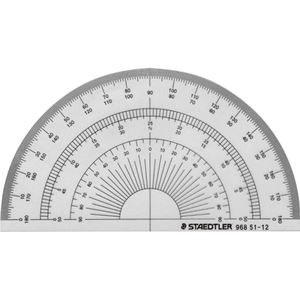 （まとめ） ステッドラー 半円分度器 12cm 968 51-12 1枚 【×30セット】