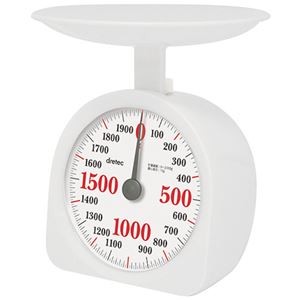 （まとめ） ドリテック 料理はかり「バタール」 2kg ホワイト KS-290WT 1台 【×3セット】