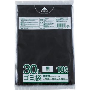 (まとめ) 阪和興業 ゴミ袋 黒 30L HK-081 1パック(10枚) 【×60セット】