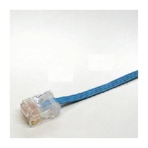 (まとめ)ミヨシ MCO カテゴリー6準拠フラットLANケーブル(1M) TWF-601BL【×10セット】