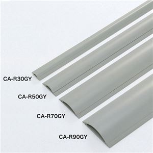 (まとめ)サンワサプライ ケーブルカバー(グレー、1m) CA-R30GY【×10セット】