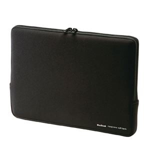 (まとめ)サンワサプライ MacBookプロテクトスーツ(ブラック) IN-MAC13BK【×2セット】