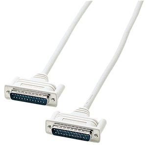 (まとめ)サンワサプライ RS-232Cケーブル(25pin/クロス・同期通信・3m) KRS-017K【×2セット】