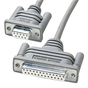(まとめ)サンワサプライ RS-232Cケーブル(インタリンク・クロス・2m) KRS-L925-2K【×3セット】