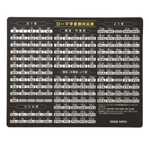 (まとめ)サンワサプライ マウスパッド(ローマ字、大、ブラック) MPD-OP17RL7BK【×5セット】