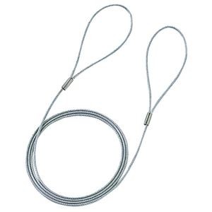 (まとめ)サンワサプライ eセキュリティ(ワイヤー、1.0m・1.6mm) SLE-3W【×10セット】