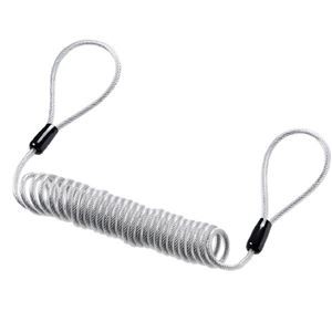 （まとめ）サンワサプライ eセキュリティ（0.3～1.0M3.5mm） SLE-12W【×5セット】