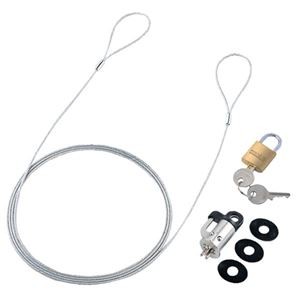 (まとめ)サンワサプライ パソコンセキュリティワイヤーロック(南京錠タイプ) SL-59【×2セット】