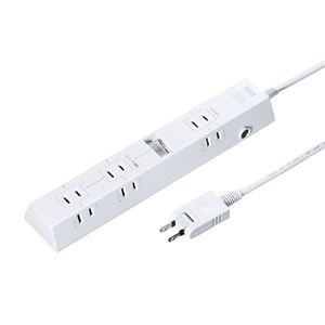(まとめ)サンワサプライ 便利タップACアダプタ対応 TAP-B40W【×2セット】