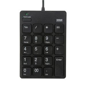 （まとめ）サンワサプライ USB2.0ハブ付テンキーアイソレーションタイプ NT-18UH2BK【×2セット】