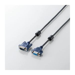 （まとめ）エレコム ディスプレイ延長ケーブル CAC-E20BK【×2セット】