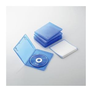 （まとめ）エレコム Blu-rayディスクケース（1枚収納タイプ） CCD-BLU105CBU【×10セット】