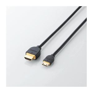 (まとめ)エレコム イーサネット対応HDMI-Miniケーブル(A-C) DH-HD14EM15BK【×2セット】