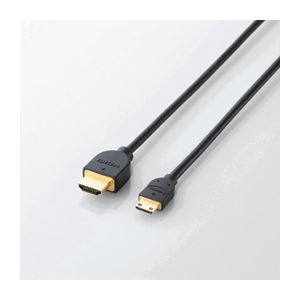 (まとめ)エレコム イーサネット対応HDMI-Miniケーブル(A-C) DH-HD14EM20BK【×2セット】