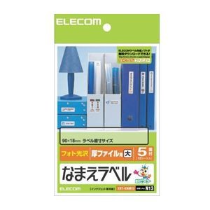 (まとめ)エレコム なまえラベル＜厚ファイル用・大＞ EDT-KNM13【×10セット】