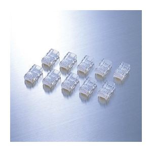 （まとめ）エレコム CAT6用RJコネクタ（10個セット） LD-6RJ45T10【×5セット】