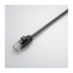 (まとめ)エレコム やわらかLANケーブル(Cat5E準拠) LD-CTY/BK5【×10セット】