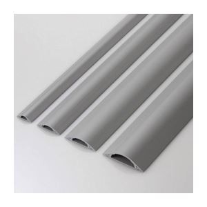 (まとめ)エレコム 床用モール(グレー) LD-GA1207/LG【×10セット】