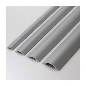 (まとめ)エレコム 床用モール(グレー) LD-GA1407/LG【×3セット】