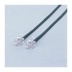 (まとめ)エレコム スリムモジュラーケーブル MJ-5BK【×10セット】