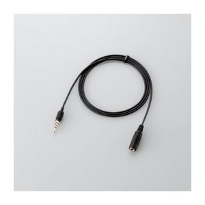 （まとめ）エレコム 4極延長ヘッドホンケーブル MPA-EHPS10BK【×5セット】