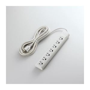 （まとめ）エレコム マグネット付き抜け止めタップ T-H3730NM【×2セット】