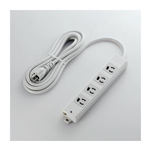 （まとめ）エレコム EU RoHS指令準拠 工事用抜け止めタップ T-WRM3430LG／RS【×2セット】