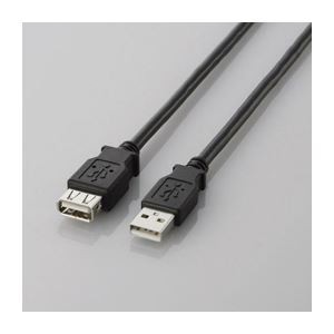 (まとめ)エレコム USB2.0延長ケーブル(A-A延長タイプ) U2C-E10BK【×10セット】