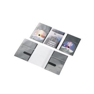 (まとめ)エレコム CD/DVD用スリム収納ソフトケース CCD-DP2D10BK【×5セット】