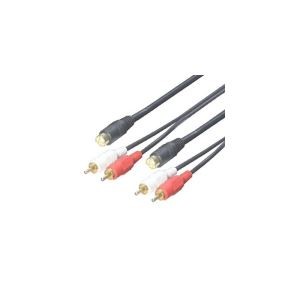 （まとめ）変換名人 ビデオケーブル（S・赤・白）1.8m SRCA-18G【×5セット】