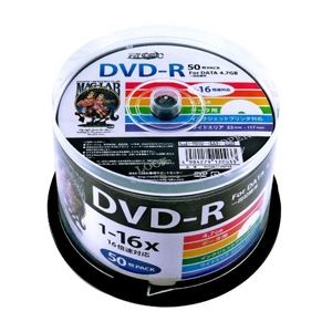 （まとめ）HI DISC DVD-R 4.7GB 50枚スピンドル 1～16倍速対応 ワイドプリンタブル HDDR47JNP50【×3セット】